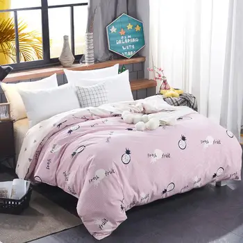 

1 pcs duvet cover set no filling 100% Cotton sanding bed comforter cover king full queen 160*210/180*220/200*230cm Free Shipping