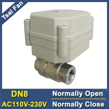AC110V-230V Мощность от возвращения SS304 DN8 нормально открытый/закрыть клапан с индикатором 2-полосная BSP/NPT 1/4 ''Электрический запорный клапан