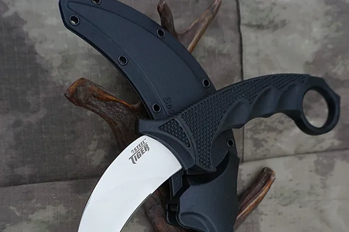 Нож karambit из холодной стали, стальной нож Tigers с фиксированным лезвием, походные инструменты, охотничий нож, спасательные ножи для выживания