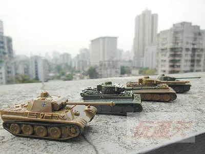 

plastic 1: 144 Tiger Panther main battle tank mini scene ornament figure 4 pcs/sets