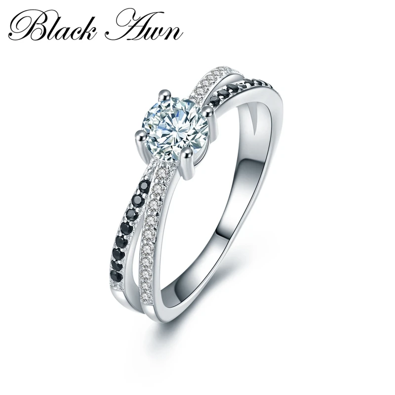 2,2 г классические 925 пробы серебряные ювелирные изделия Модные свадебные кольца для женщин обручальное кольцо Femme Bijoux Bague C009