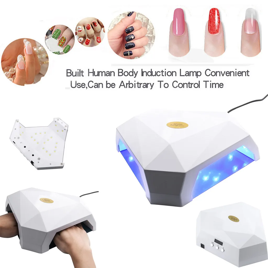 

LED UV Nail Gel Curing Lamp Light 4 modes Gel Polish Sensor Nail Dryer Nail Art Machine 60W painless mode Hot in Instagram