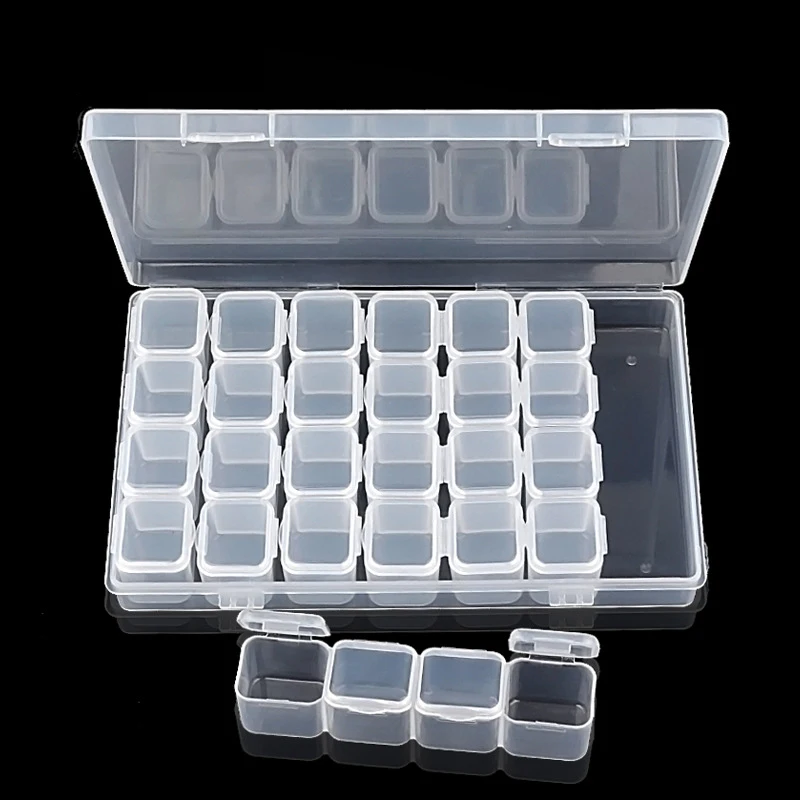 

Bead Storage Nail Art Container Sticker Acrylic Display Box Organizer 2018 Nail Tools Professional Nails Accessoires Nail Box