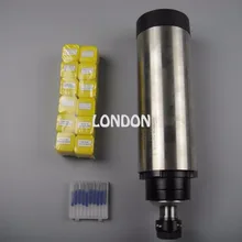 Комплект шпинделя с ЧПУ ER20 2.2KW шпиндель воздушного охлаждения+ 12 шт. ER20 Цанга+ ЧПУ гравировальные Биты