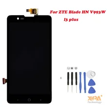 Neue voll lcd display + touch screen digitizer für zte blade hn v993w l3 plus (schwarz) freies verschiffen