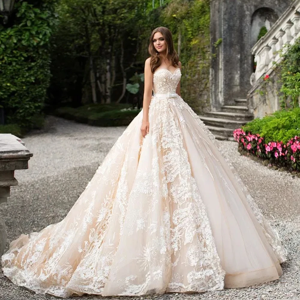 Бальное платье, свадебные платья, милое, с вырезом, Vestido de Casamento, роскошное, Hochzeitskleid, со шнуровкой сзади, свадебное платье Matrimonio