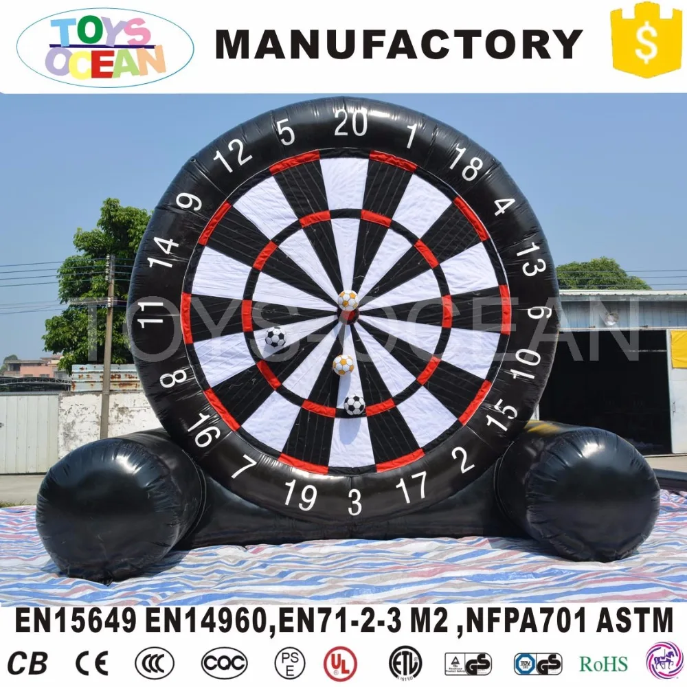 3 m height mini Inflatable football soccer dart board kick game for
