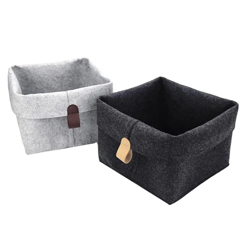 

Home Office Storage Key Accessory Basket Small Plant Pot Holder Cute Felt Bag Table Multifunction Container Decor 26.5*23cm