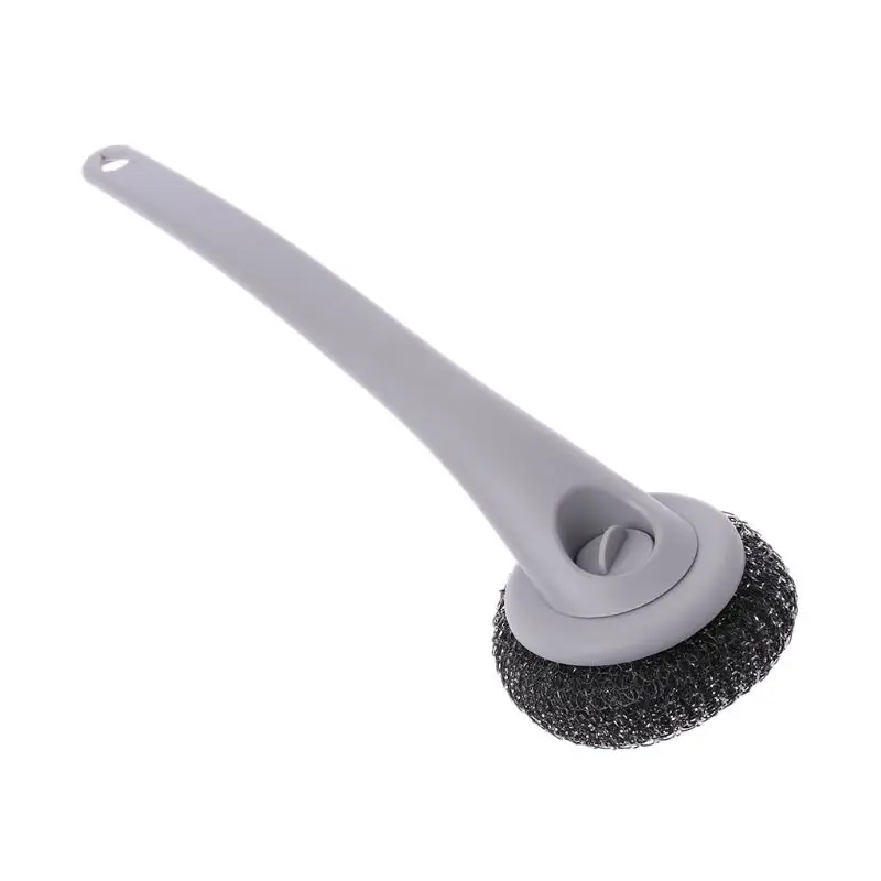 Long Handle Handheld Cleaning Brush Scourer Pan Pot Pad Washing Cleaner Kitchen Helper Tool in