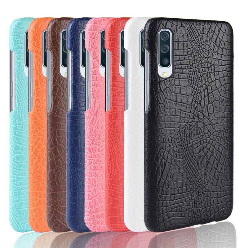 

For Samsung Galaxy A50 case Samsung A50 PU Leather Hard crocodile Skin Shockproof cover For Samsung Galaxy A50 A505F A505 A 50