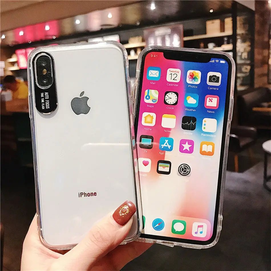 Противоударный акриловый чехол для iPhone X, XS, Xs, Max, XR, металлическая камера, прозрачный ТПУ чехол на заднюю панель s, чехол для iPhone 6S, 6, 7, 8 Plus