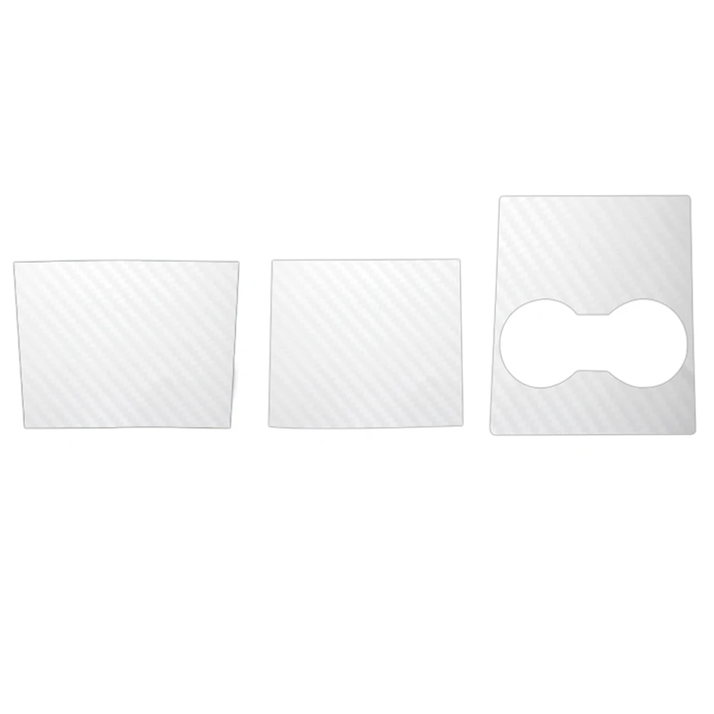 

Car Center Console Sticker For Tesla Model 3 White Carbon Fiber Vinyl Decals
