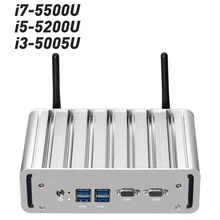 XCY Mini PC Pentium 3805U Quad core 8G RAM DDR3L Windows 10/7/8 Fanless Nuc Micro PC wifi HDMI VGA Dual RS232 Dual RJ45