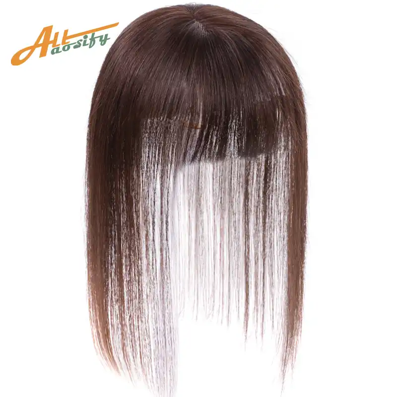 Allaosify 6 Straight Silk Base Hair Topper Synthetic Hair Closure