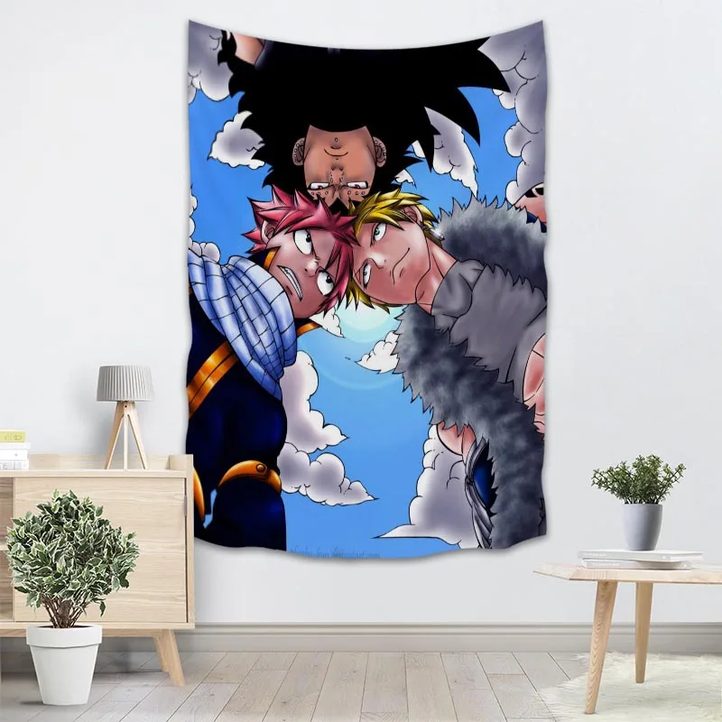 Custom anime Fairy Tail wall hanging tapestry Decor More Size Tapestry Wall Hanging Blanket Home | Дом и сад