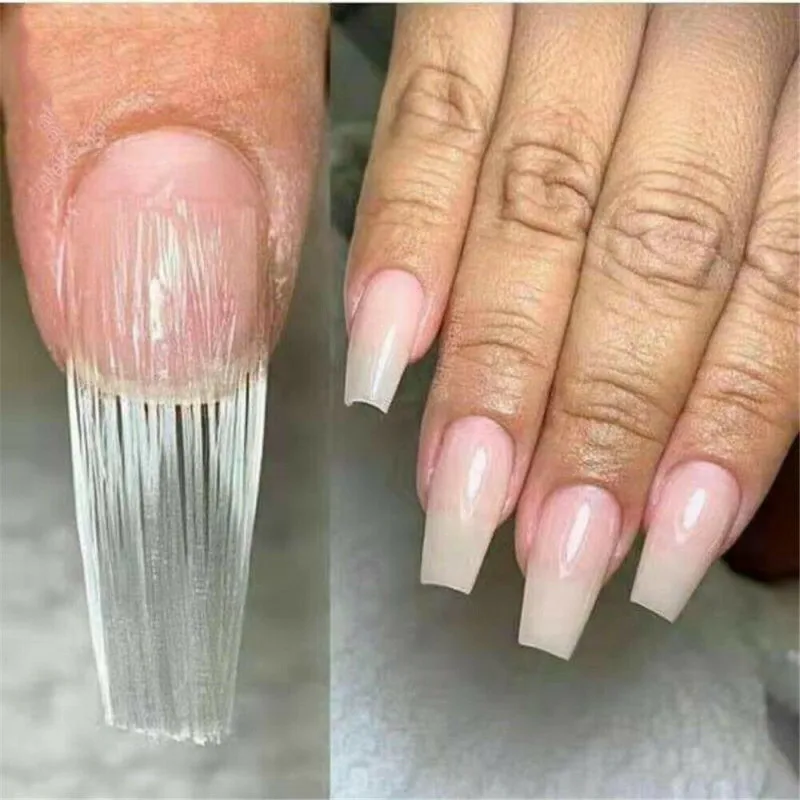 10 шт./упак. гвоздь Fibernails Акриловые Советы волокно стекло расширение волокно стекло для ногтей шелковое здание Расширение Маникюр Инструмент