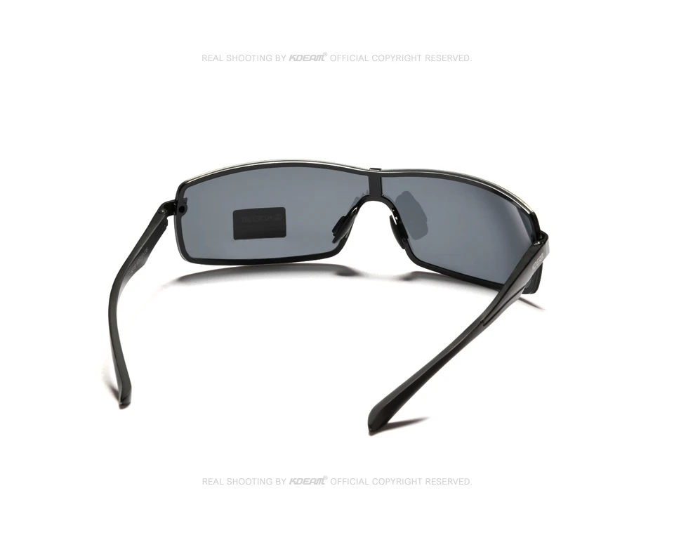 KDEAM исходящие прямоугольные поляризационные солнцезащитные очки для вождения для мужчин Gunmetal весенние петли очки ночного видения с жестким чехол