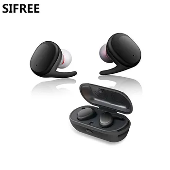 

SIFREE Twins True Touch Wireless Bluetooth Earphone Headphone with Mic TWS Headset Mini Earbuds Earpiece with Portable Charger