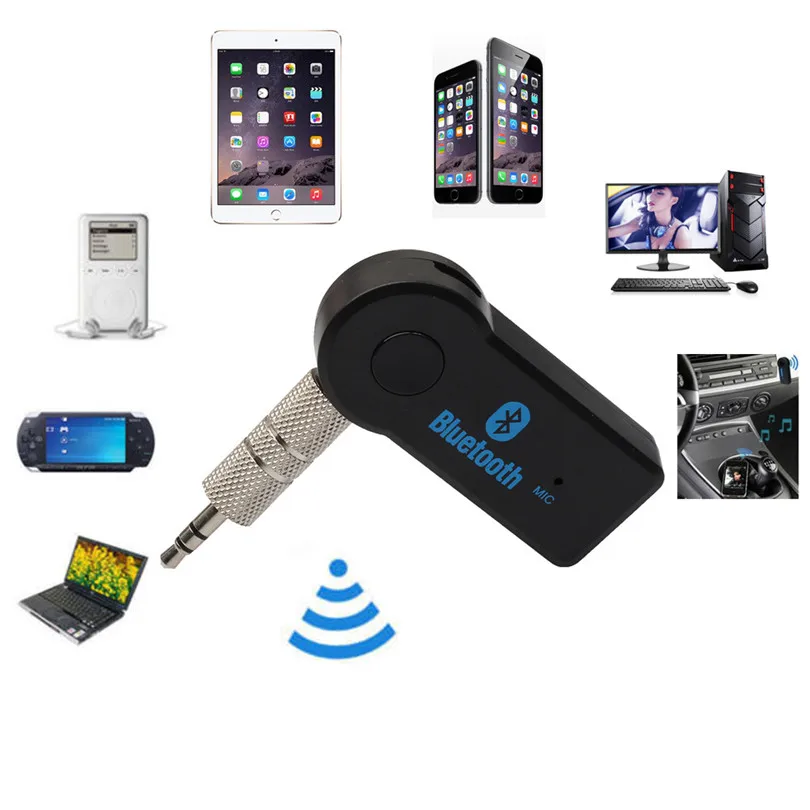 Wireless Bluetooth 3.0 3.5mm Car Aux Audio Stereo Music Receiver Adapter For PC Smart Phone Micro USB Power Cable 30NT08 (7)