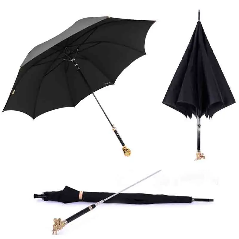 

SAFEBET Brand 12 Chinese Zodiac Long Handle Man Umbrella High Quality Warrior Sword Style Self-Defense Windproof Umbrella