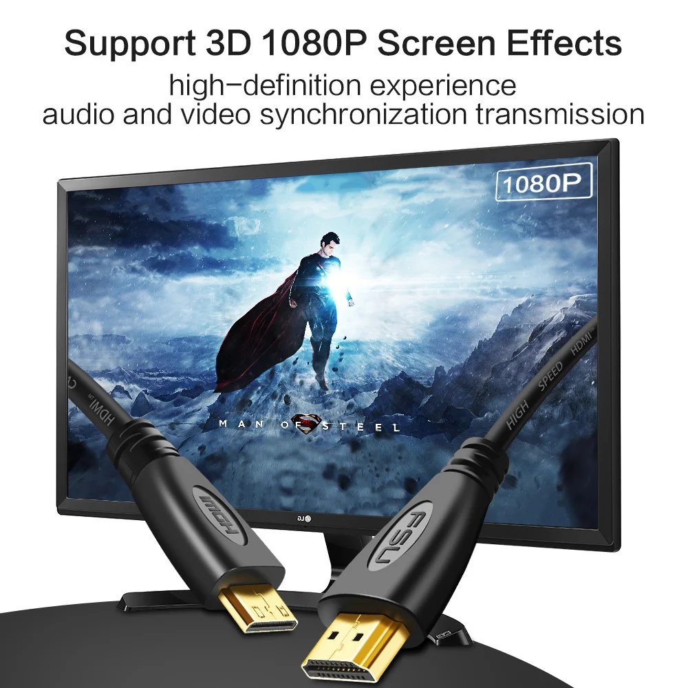 Кабель Mini HDMI штекер 1080P 3D для камеры планшета проектора высокоскоростной