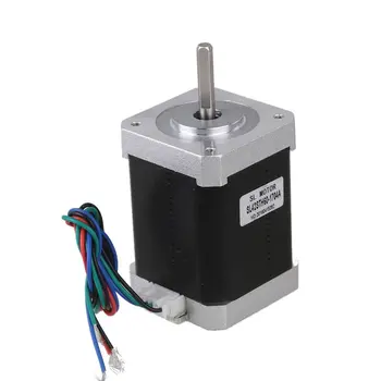 

Silver 42mm Bipolar SL42STH60-1704A Stepping Motor DC12V 1.7A Two-Phase Stepper Motors with 4-lead Cable