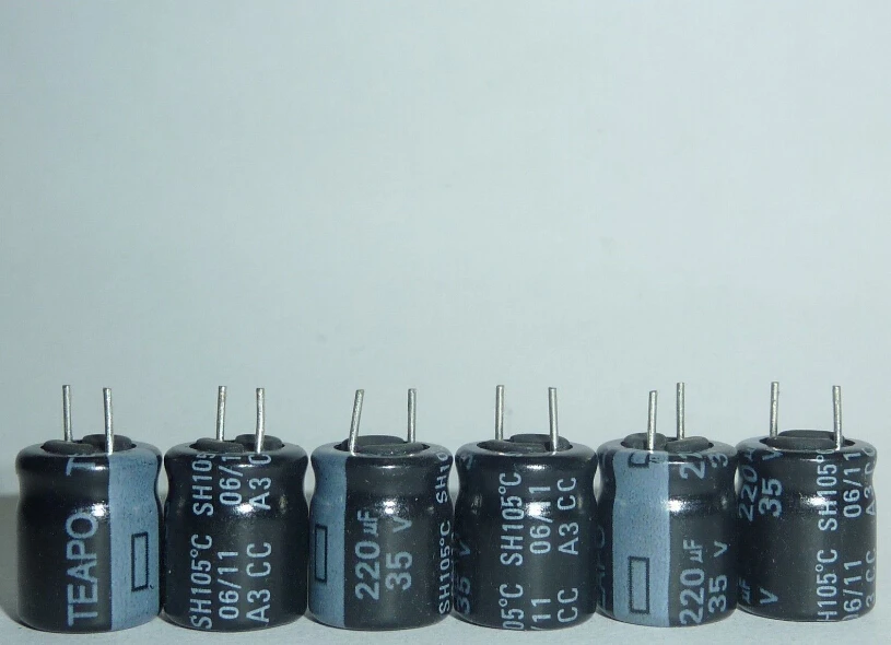 100pcs 220uF 35V TEAPO SH Series 10x12.5mm 35V220uF Aluminum Electrolytic Capacitors | Электронные компоненты и