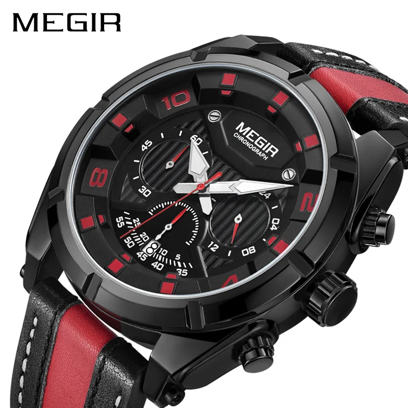 

MEGIR Men's Sport Quartz Watches Top Brand Luxury Fashion Casual Male Chronograph Waterproof Wristwatch relogio masculino
