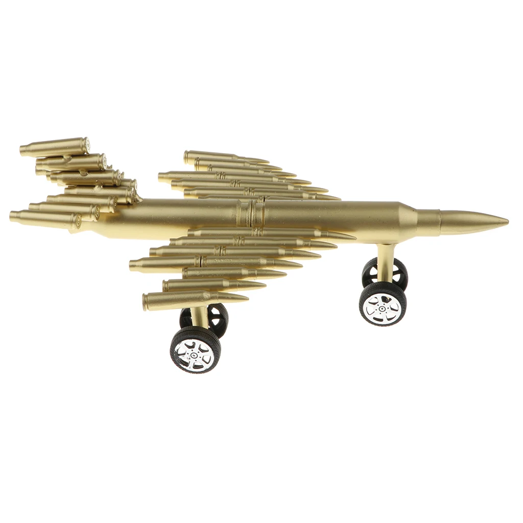 Metal Craft Jet Airplane Model Air Force Aircraft Sculpture Made From Shells Casings Shaped Army Toy Home Decor Gift #B