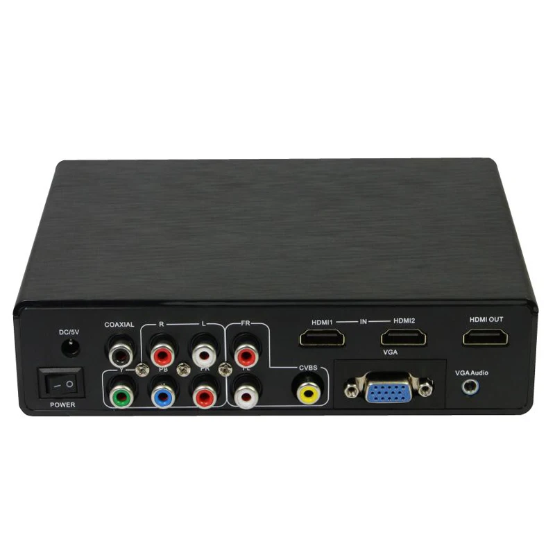 Все к HDMI коммутатор смешанный AV коммутатор 4K Scaler HDMI VGA CVBS к HDMI коммутатор конвертер scaler 5 в 1 выход до 4k X 2K