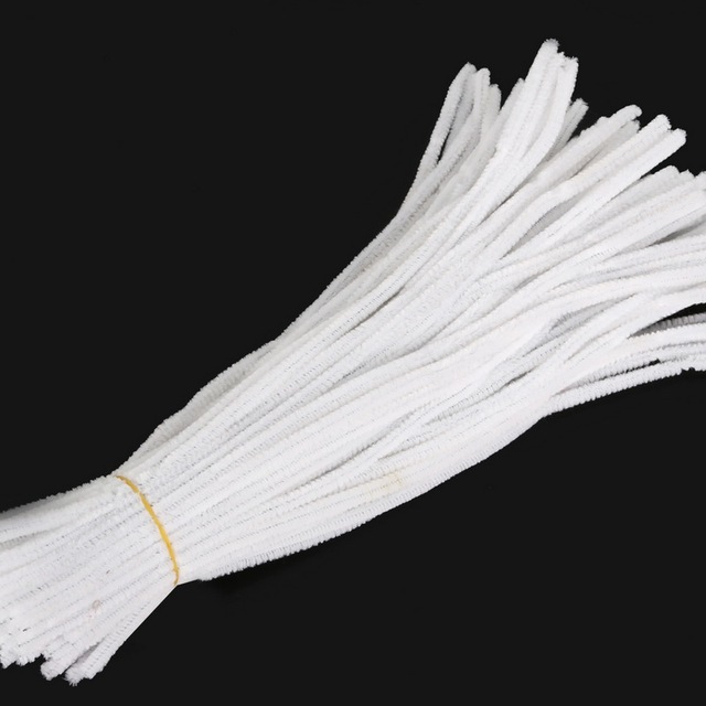 Chenille Stems Pipe Cleaners Children Kids Plush Educational Toy Crafts Colorful Pipe Cleaner Toys Handmade DIY Craft 100pcs