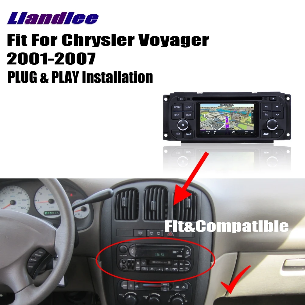 Liandlee 2din Android Car Radio For Chrysler Voyager 2001~2007 CD DVD  Player GPS Navi Navigation Maps Camera OBD TV Screen Media-in Car  Multimedia Player ...