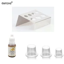 Набор держателей чернил для татуажа, 7 отверстий, пигментный контейнер, подставка для бровей, губ, Перманентный макияж, чернила для татуажа, чашки для макияжа, чернила для татуажа