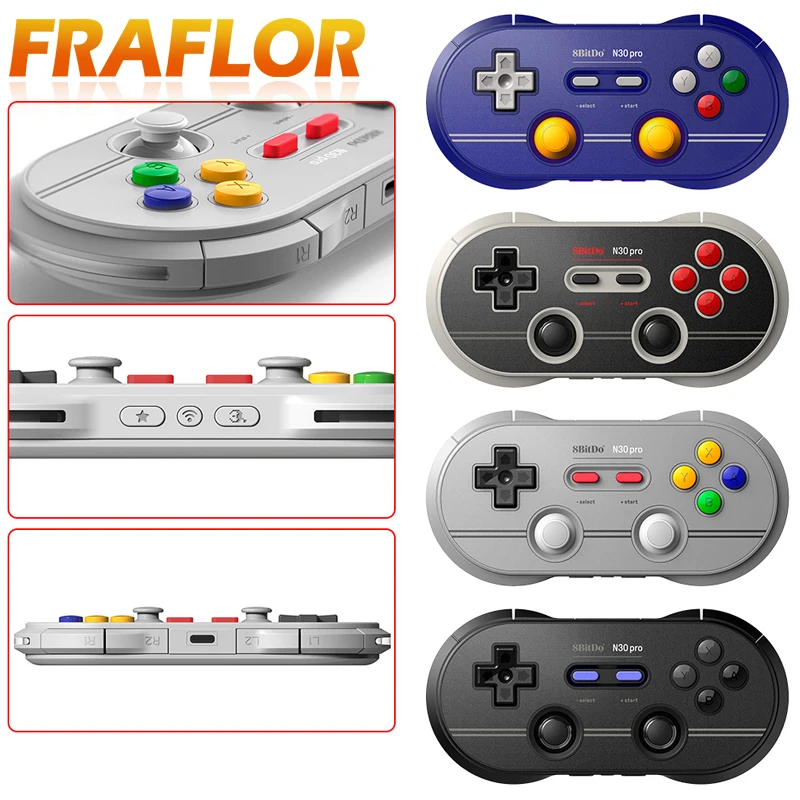 8bitdo Mando Inal mbrico Bluetooth Compatible Con NS Switch Steam 