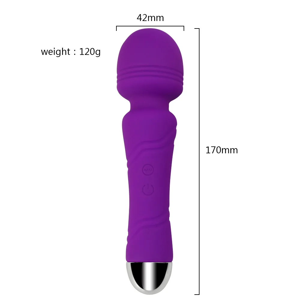 Beste 10 frequentie Trillingen Toverstaf USB Opladen Waterdichte AV Stimulator Clitoris Stimulator Masturbatie Device Sex toys voor vrouwen