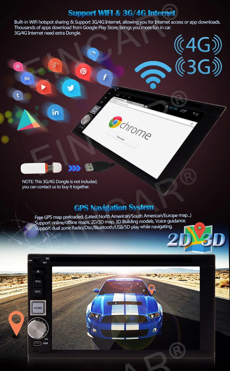 Discount 6.2" Android 6.0 Car GPS Navigation Stereo Muti-Media Radio Auto Stereo Bluetooth DVD Player Quad Core for Universal Double 2din 2