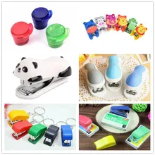 1 шт. набор мини-степплеров мультфильм офисные школьные принадлежности Staionery бумажный зажим переплет книга канализационный