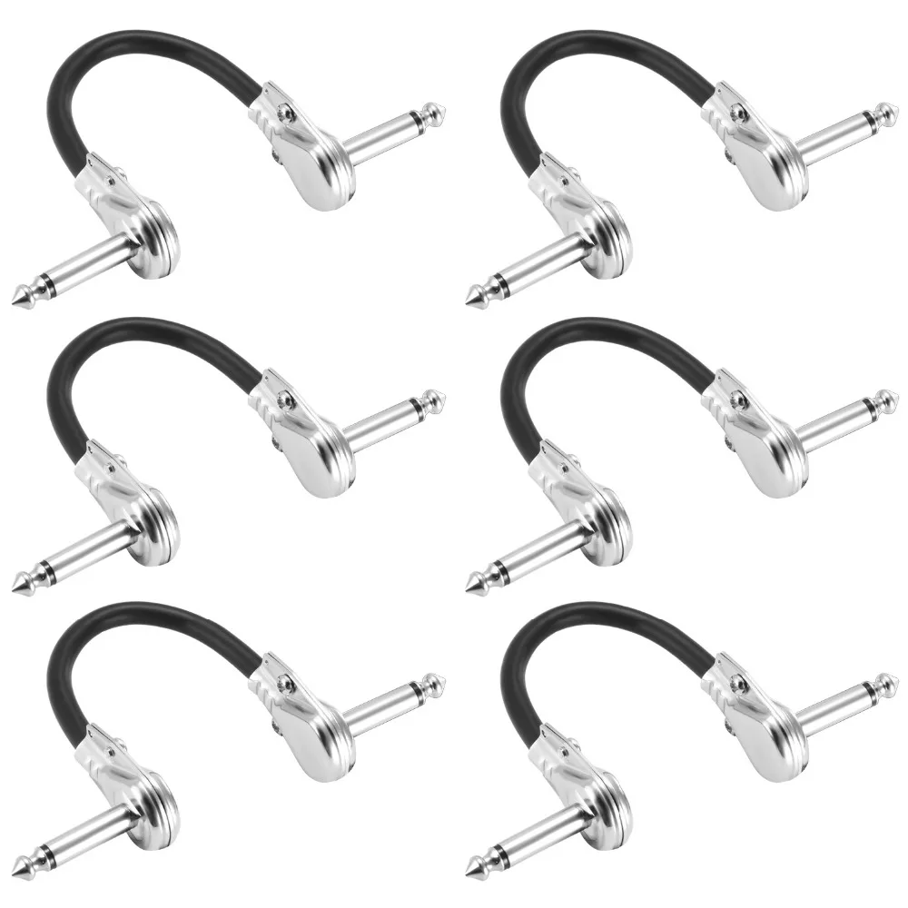

Low-Profile Right-Angle Guitar Patch Cable, 6 inch (6-Pack) guitar pedal cable