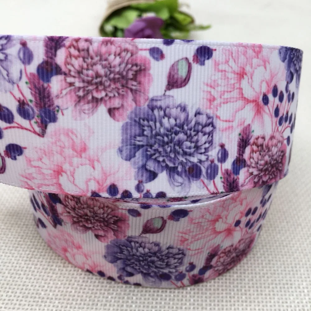 

38MM Japanese and wind prints, flower polyester grosgrain tape ribbon 5yds,DIY handmade material,wedding gift wrap 6544,
