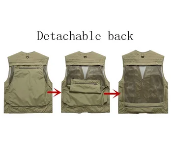 Fishing Vests Quick Dry Breathable Multi Pocket Mesh Vest Sleeveless Jackets Unloading Photography Hiking Vest Fish Vest,GA283 8