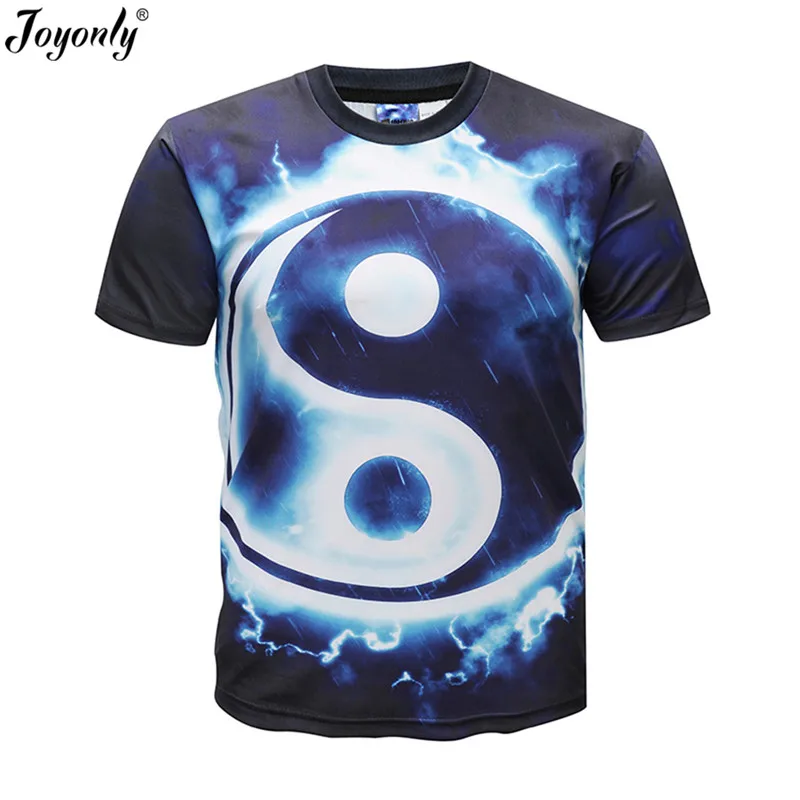 

Joyonly 2018 Summer Boy Girls Short Sleeves T Shirt Children Harajuku Yin Yang Eight Diagrams 3D Print T-shirt Clothes For Kids