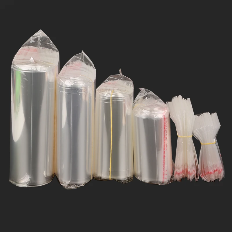 

100Pcs 8 Size Transparent Resealable Clear Cellophane Poly Bags Self Adhesive OPP Seal Gift Packaging Bag Jewelry Pouch