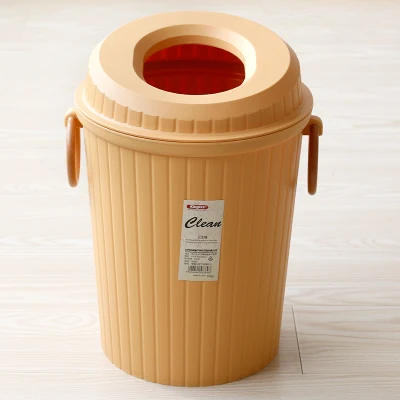 9л модные креативные мусорные корзины для дома и офиса бумажная корзина для гостиной пластиковая мусорная корзина на кухне - Цвет: Цвет: желтый