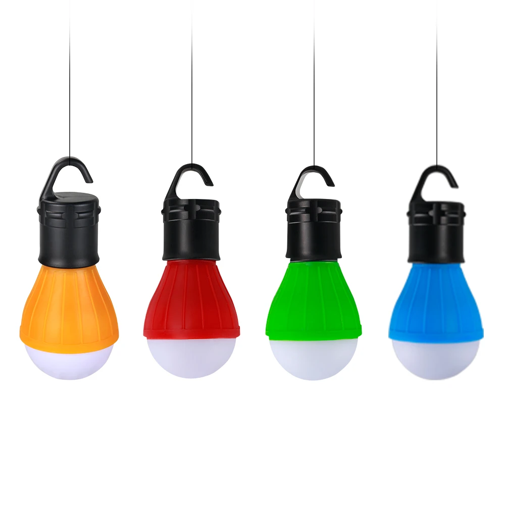 Night Light Hanging Hook 3 LEDs Camping Tent Lamp Outdoor Lantern Lamp