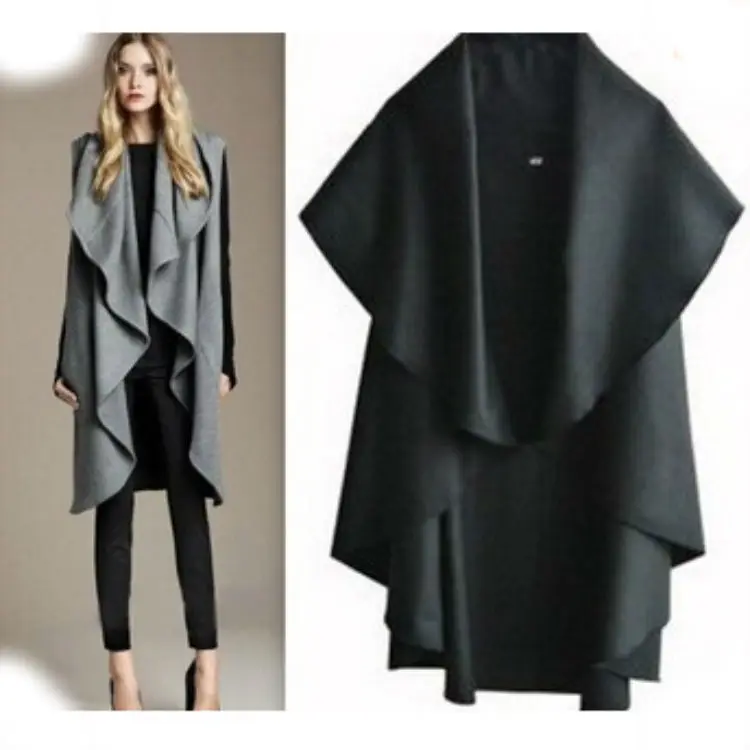 

Lady Outerwear Poncho Cloak 2018 New Design Personality Pelerine Tippet Fashion Women Woolen Cape Cloak