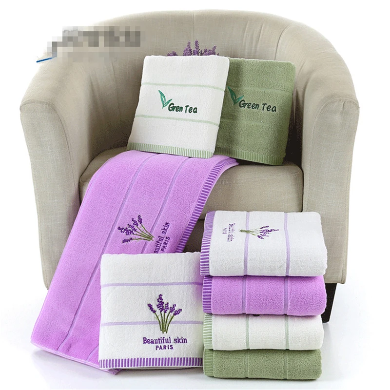 

70x140cm thick green tea towel cotton adult men and women couple increase thickening cotton soft absorbent large towel blanket