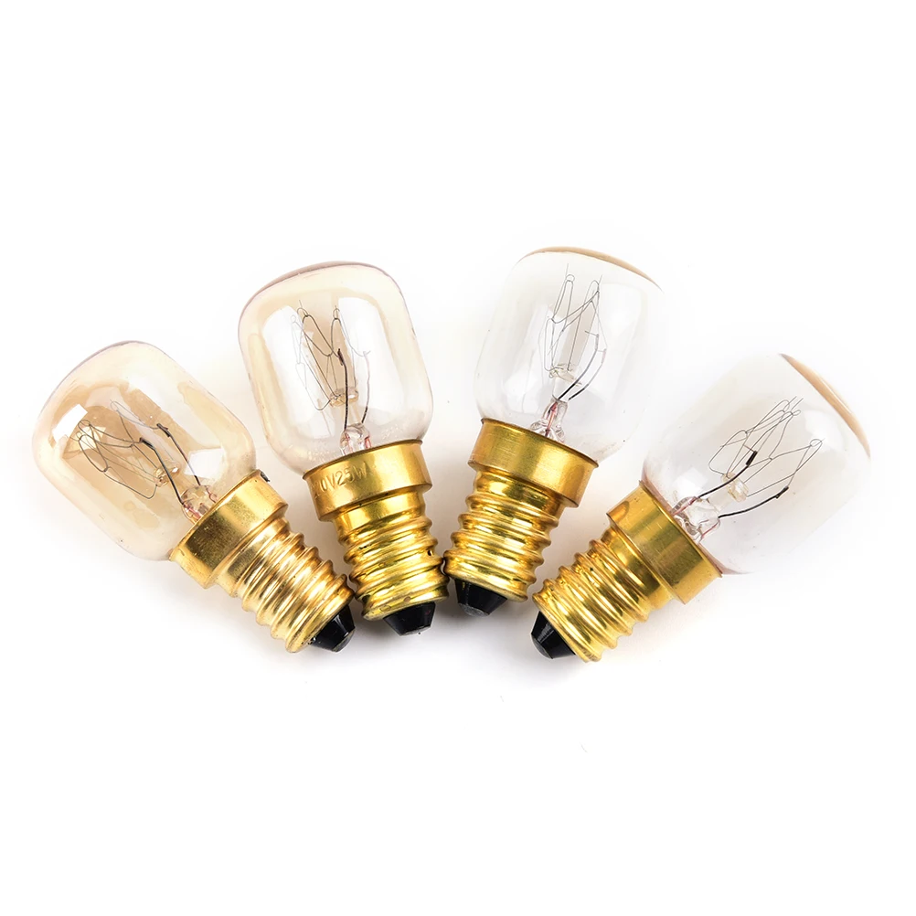 Hot Sale 220v-240v High temperature 15W / 25W / 300 Degree SES E14 OVEN toaster/ steam LIGHT BULBS / COOKER HOOD LAMPS New