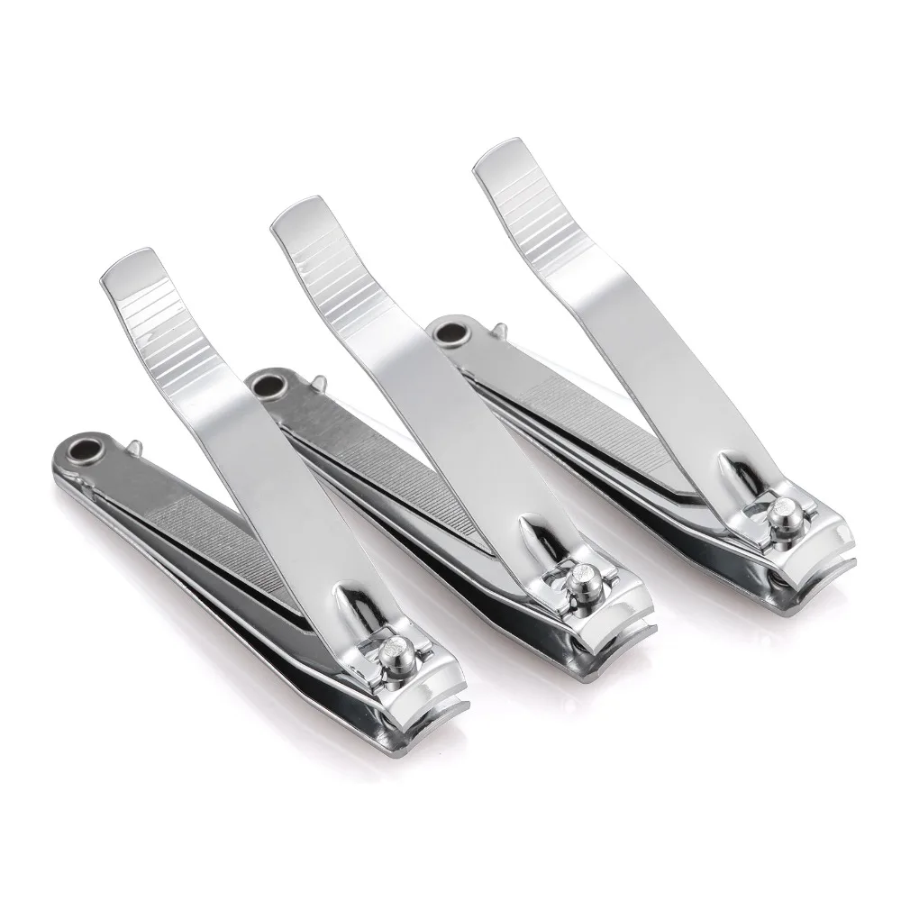 12 Pcs/Set Stainless Steel Flat Nail Clipper Professional Manicure Nail Cutter Manicure Trimmer