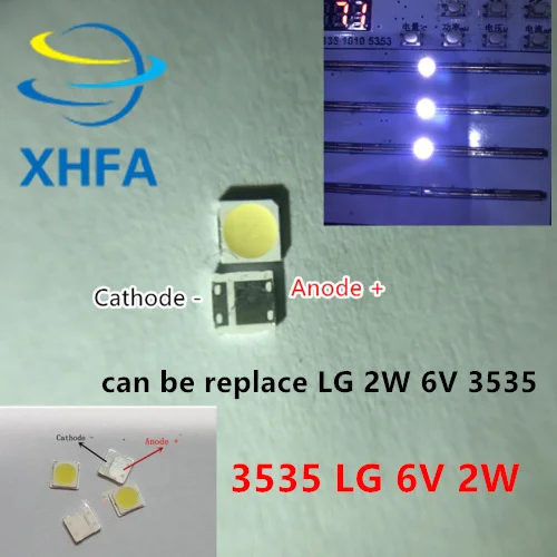 

50PCS/Lot For LG SMD LED 3535 6V Cold White CHIP-2 2W For TV/LCD Backlight TV Application