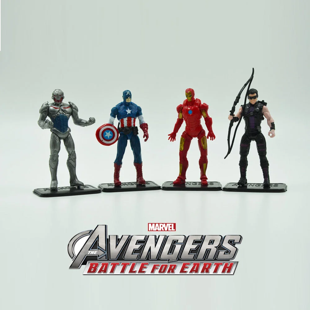 

Disney The Avengers action figures Hawkeye Iron Man Captain America Widow pvc baby toys for children RC251064